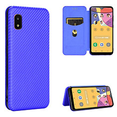 Handytasche Stand Schutzhülle Flip Leder Hülle L02Z für Samsung Galaxy A21 SC-42A Blau