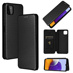 Handytasche Stand Schutzhülle Flip Leder Hülle L02Z für Samsung Galaxy A22s 5G Schwarz