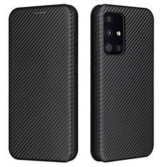 Handytasche Stand Schutzhülle Flip Leder Hülle L02Z für Samsung Galaxy A52 4G Schwarz