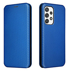 Handytasche Stand Schutzhülle Flip Leder Hülle L02Z für Samsung Galaxy A53 5G Blau