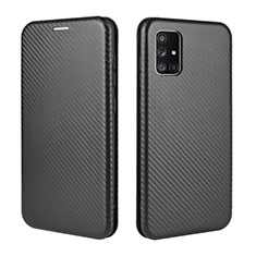 Handytasche Stand Schutzhülle Flip Leder Hülle L02Z für Samsung Galaxy A71 4G A715 Schwarz