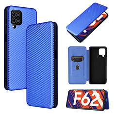 Handytasche Stand Schutzhülle Flip Leder Hülle L02Z für Samsung Galaxy F62 5G Blau