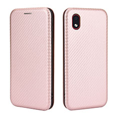 Handytasche Stand Schutzhülle Flip Leder Hülle L02Z für Samsung Galaxy M01 Core Rosegold