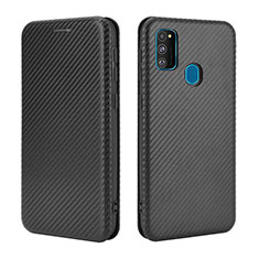 Handytasche Stand Schutzhülle Flip Leder Hülle L02Z für Samsung Galaxy M30s Schwarz