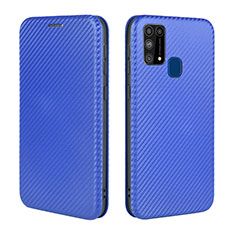 Handytasche Stand Schutzhülle Flip Leder Hülle L02Z für Samsung Galaxy M31 Blau