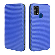 Handytasche Stand Schutzhülle Flip Leder Hülle L02Z für Samsung Galaxy M31 Prime Edition Blau