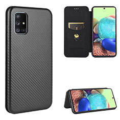 Handytasche Stand Schutzhülle Flip Leder Hülle L02Z für Samsung Galaxy M40S Schwarz