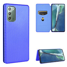 Handytasche Stand Schutzhülle Flip Leder Hülle L02Z für Samsung Galaxy Note 20 5G Blau