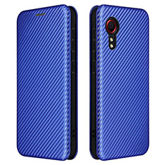 Handytasche Stand Schutzhülle Flip Leder Hülle L02Z für Samsung Galaxy XCover 5 SM-G525F Blau