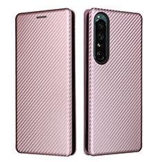 Handytasche Stand Schutzhülle Flip Leder Hülle L02Z für Sony Xperia 1 IV SO-51C Rosegold