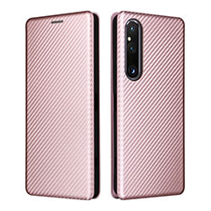 Handytasche Stand Schutzhülle Flip Leder Hülle L02Z für Sony Xperia 1 V Rosegold