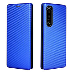 Handytasche Stand Schutzhülle Flip Leder Hülle L02Z für Sony Xperia 5 III SO-53B Blau