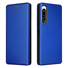 Handytasche Stand Schutzhülle Flip Leder Hülle L02Z für Sony Xperia 5 IV Blau