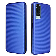 Handytasche Stand Schutzhülle Flip Leder Hülle L02Z für Vivo Y53s NFC Blau
