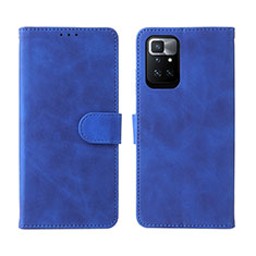 Handytasche Stand Schutzhülle Flip Leder Hülle L02Z für Xiaomi Redmi 10 4G Blau