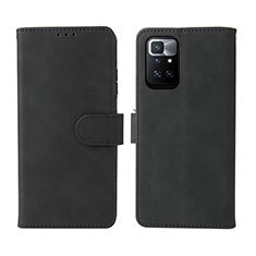 Handytasche Stand Schutzhülle Flip Leder Hülle L02Z für Xiaomi Redmi Note 11 4G (2021) Schwarz