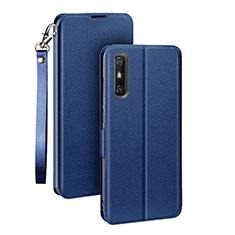 Handytasche Stand Schutzhülle Flip Leder Hülle L03 für Huawei Enjoy 10e Blau