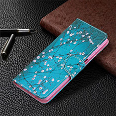 Handytasche Stand Schutzhülle Flip Leder Hülle L03 für Samsung Galaxy A12 Nacho Hellblau