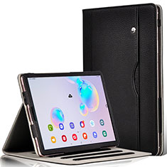 Handytasche Stand Schutzhülle Flip Leder Hülle L03 für Samsung Galaxy Tab S6 10.5 SM-T860 Schwarz