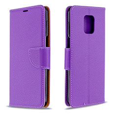 Handytasche Stand Schutzhülle Flip Leder Hülle L03 für Xiaomi Redmi Note 9 Pro Max Violett