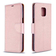 Handytasche Stand Schutzhülle Flip Leder Hülle L03 für Xiaomi Redmi Note 9S Rosegold