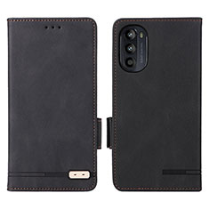 Handytasche Stand Schutzhülle Flip Leder Hülle L03Z für Motorola Moto Edge (2022) 5G Schwarz