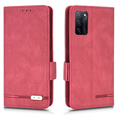 Handytasche Stand Schutzhülle Flip Leder Hülle L03Z für Oppo A55S 5G Rot