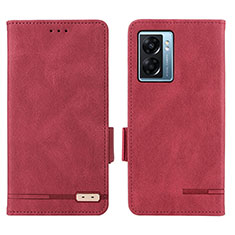 Handytasche Stand Schutzhülle Flip Leder Hülle L03Z für Oppo K10 5G India Rot