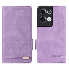 Handytasche Stand Schutzhülle Flip Leder Hülle L03Z für Oppo Reno9 Pro+ Plus 5G Violett