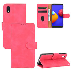 Handytasche Stand Schutzhülle Flip Leder Hülle L03Z für Samsung Galaxy A01 Core Pink