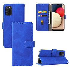 Handytasche Stand Schutzhülle Flip Leder Hülle L03Z für Samsung Galaxy A03s Blau