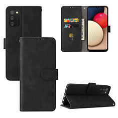 Handytasche Stand Schutzhülle Flip Leder Hülle L03Z für Samsung Galaxy A03s Schwarz