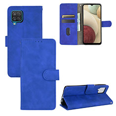 Handytasche Stand Schutzhülle Flip Leder Hülle L03Z für Samsung Galaxy A12 Nacho Blau