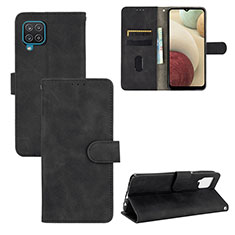 Handytasche Stand Schutzhülle Flip Leder Hülle L03Z für Samsung Galaxy A12 Nacho Schwarz