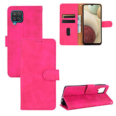 Handytasche Stand Schutzhülle Flip Leder Hülle L03Z für Samsung Galaxy A12 Pink