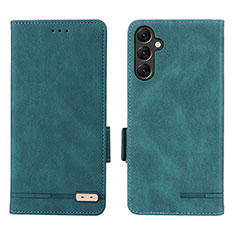 Handytasche Stand Schutzhülle Flip Leder Hülle L03Z für Samsung Galaxy A14 4G Grün