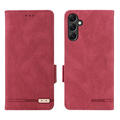 Handytasche Stand Schutzhülle Flip Leder Hülle L03Z für Samsung Galaxy A14 4G Rot