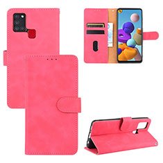 Handytasche Stand Schutzhülle Flip Leder Hülle L03Z für Samsung Galaxy A21s Pink