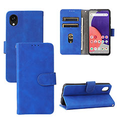 Handytasche Stand Schutzhülle Flip Leder Hülle L03Z für Samsung Galaxy A22 5G SC-56B Blau