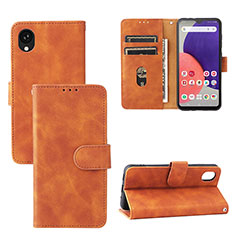 Handytasche Stand Schutzhülle Flip Leder Hülle L03Z für Samsung Galaxy A22 5G SC-56B Braun