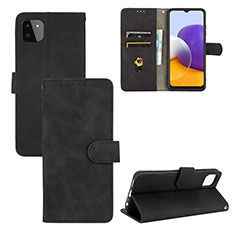 Handytasche Stand Schutzhülle Flip Leder Hülle L03Z für Samsung Galaxy A22 5G Schwarz