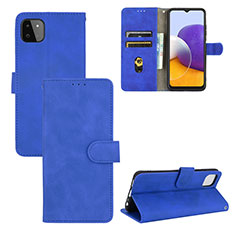 Handytasche Stand Schutzhülle Flip Leder Hülle L03Z für Samsung Galaxy A22s 5G Blau