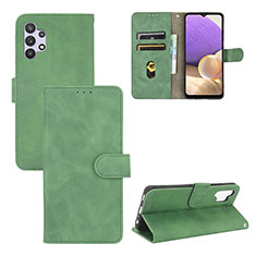 Handytasche Stand Schutzhülle Flip Leder Hülle L03Z für Samsung Galaxy A32 4G Grün