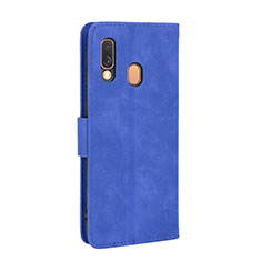 Handytasche Stand Schutzhülle Flip Leder Hülle L03Z für Samsung Galaxy A40 Blau