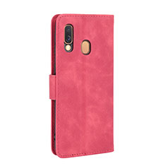 Handytasche Stand Schutzhülle Flip Leder Hülle L03Z für Samsung Galaxy A40 Pink
