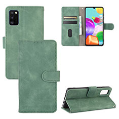 Handytasche Stand Schutzhülle Flip Leder Hülle L03Z für Samsung Galaxy A41 Grün