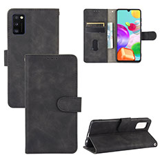 Handytasche Stand Schutzhülle Flip Leder Hülle L03Z für Samsung Galaxy A41 Schwarz