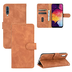 Handytasche Stand Schutzhülle Flip Leder Hülle L03Z für Samsung Galaxy A50S Braun