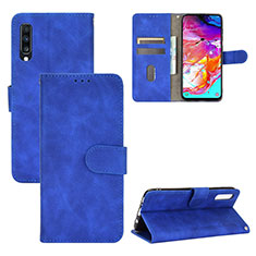 Handytasche Stand Schutzhülle Flip Leder Hülle L03Z für Samsung Galaxy A70S Blau