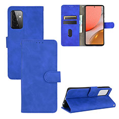 Handytasche Stand Schutzhülle Flip Leder Hülle L03Z für Samsung Galaxy A72 4G Blau